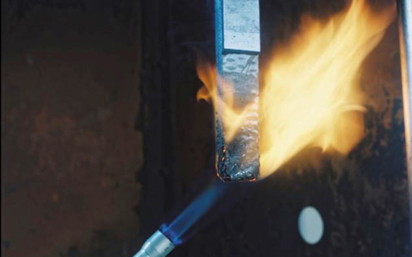 Flame Test via Bunsen Type Burner (F.R Belts)